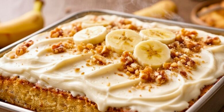 Banana Cake with Cream Cheese Frosting Recipe