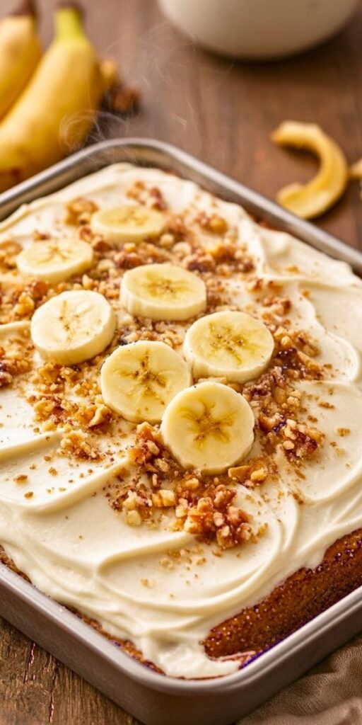 Banana Cake with Cream Cheese Frosting Recipe