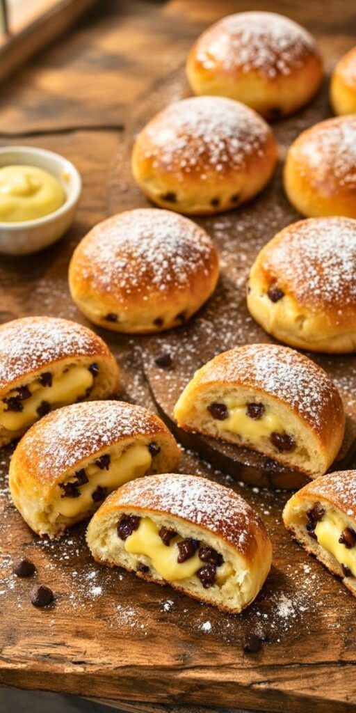 Chocolate Chip Vanilla Custard Brioches Recipe