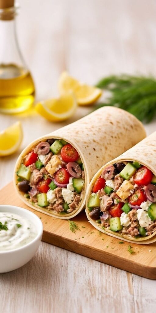 Greek Tuna Wrap Recipe