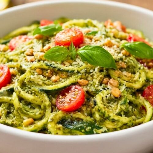 Quick Zucchini Noodles With Pesto Recipe