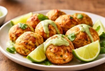 Salmon Balls with Creamy Avocado Sauce Recipe