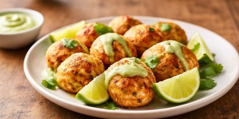 Salmon Balls with Creamy Avocado Sauce Recipe