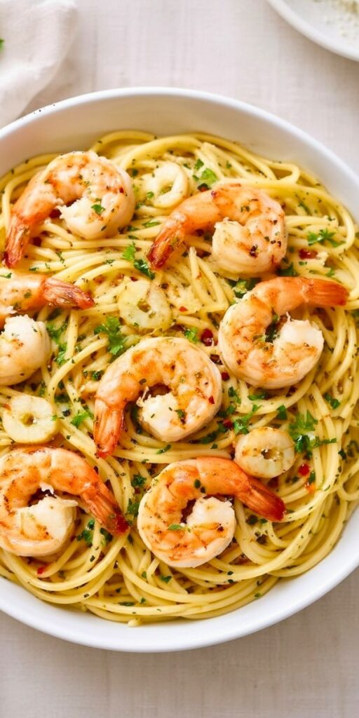 Spaghetti Aglio e olio With Shrimp Recipe