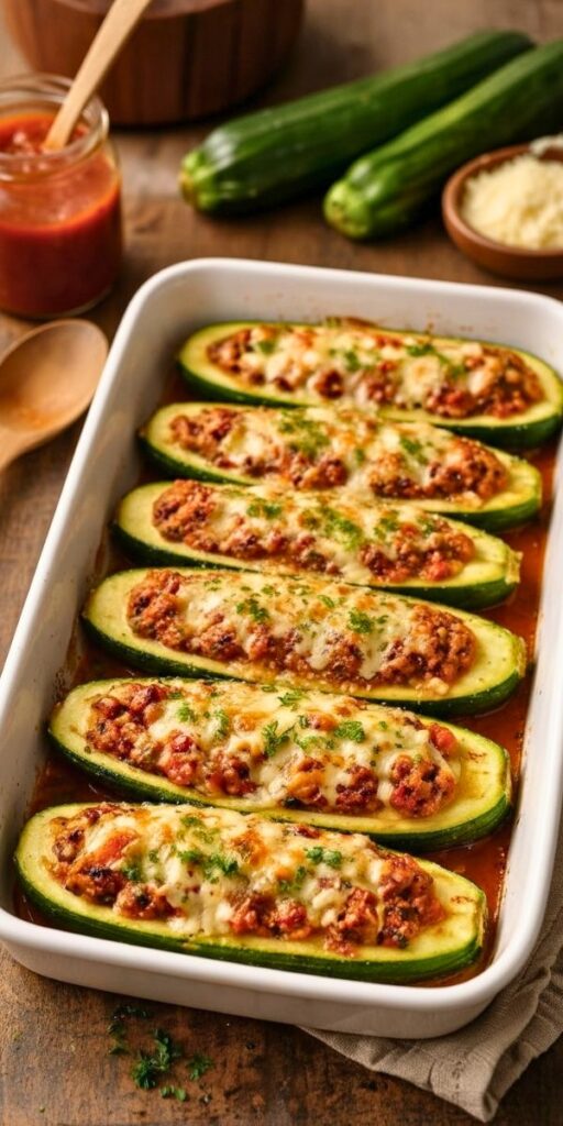 Stuffed Zucchini Boats Recipe