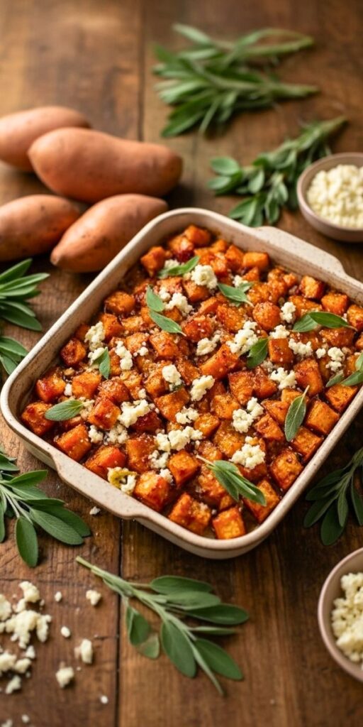 Sweet Potato Goat Cheese Sage Recipe