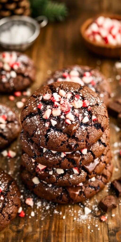 Double Chocolate Peppermint Cookies Recipe