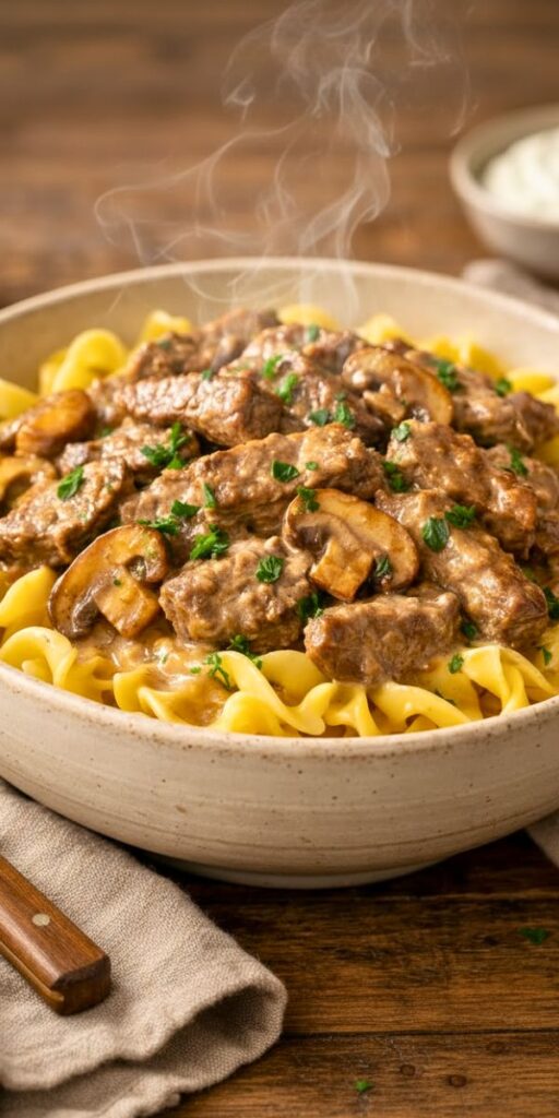 Bobby Flay Beef Stroganoff Recipe