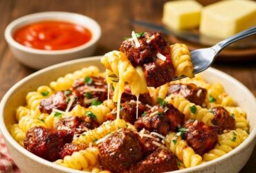 Buffalo Garlic Butter Steak Bites Pasta Recipe