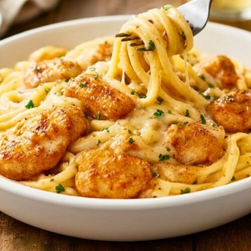 Creamy Cajun Chicken Linguine Garlic Mozzarella Sauce Ready