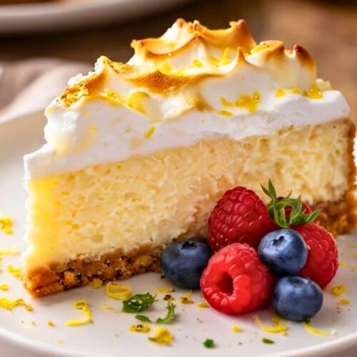 Creamy Lemon Meringue Cheesecake Recipe
