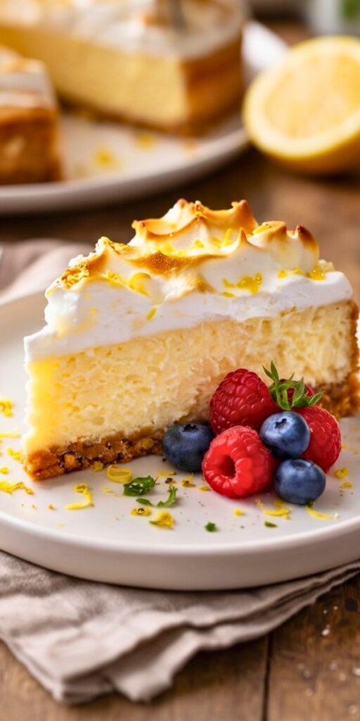 Creamy Lemon Meringue Cheesecake Recipe