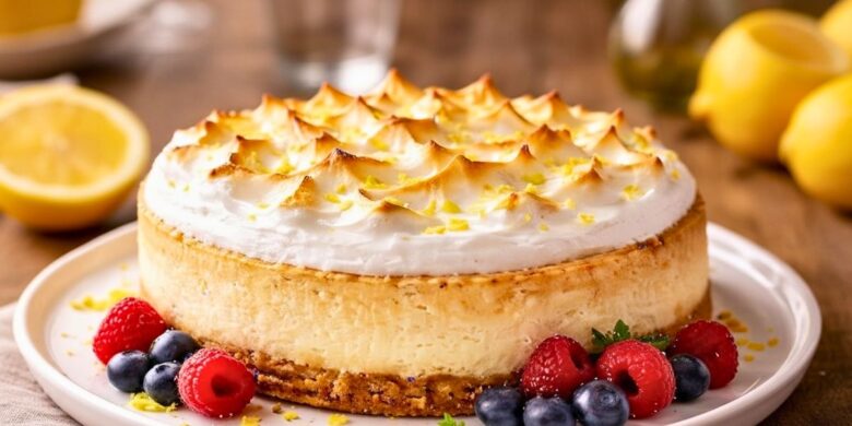 Creamy Lemon Meringue Cheesecake Recipe