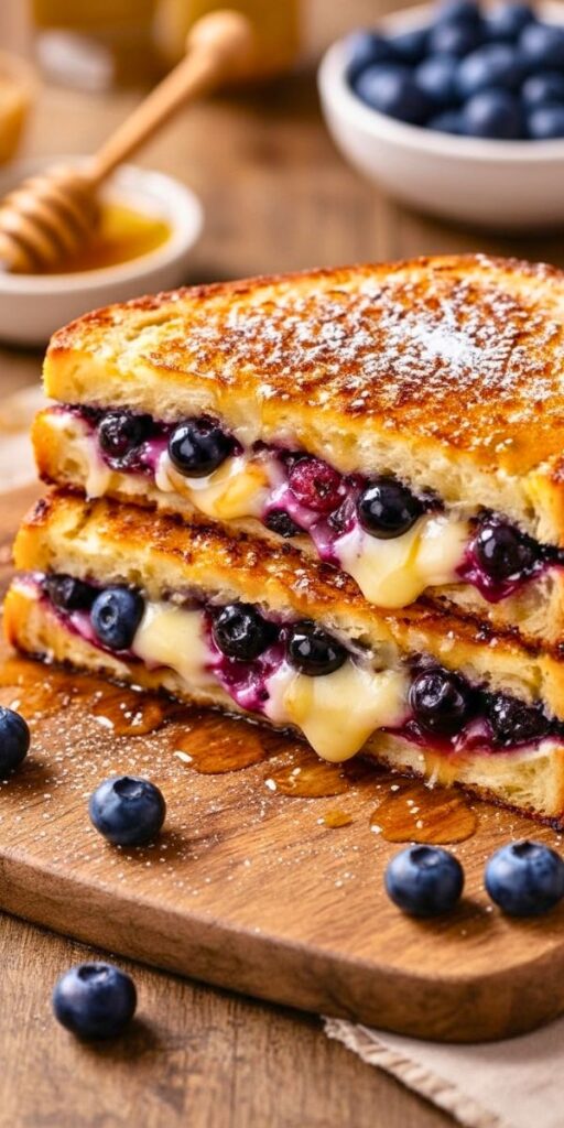Crispy Blueberry Grilled Cheese Recipe