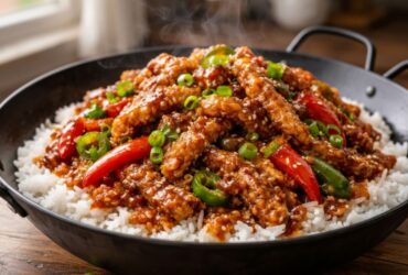 Crispy Chilli Beef Rice Recipe