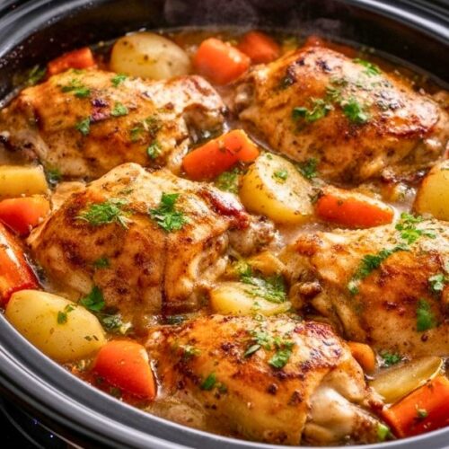 Delicious Crockpot Chicken Thigh Pot Roast Recipe