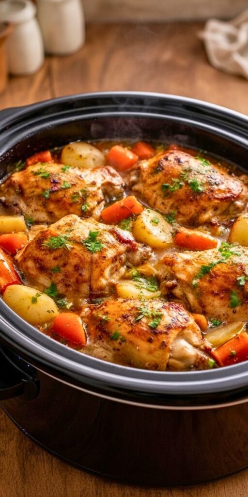 Delicious Crockpot Chicken Thigh Pot Roast Recipe