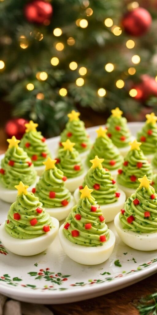 Deviled Egg Christmas Trees Recipe