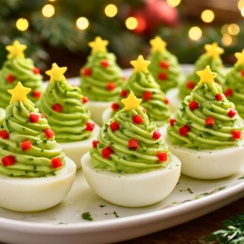 Deviled Egg Christmas Trees Recipe