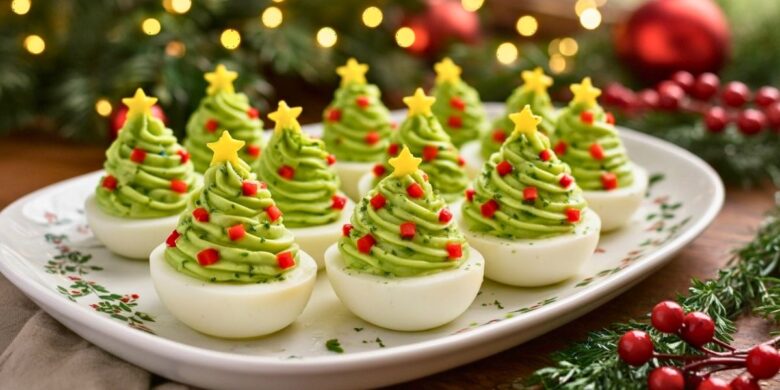 Deviled Egg Christmas Trees Recipe