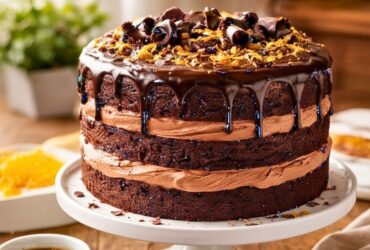 Easy Chocolate Orange Layer Cake With Ganache Recipe