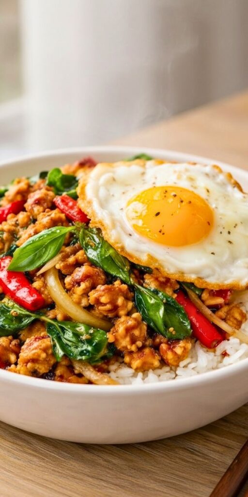 Easy Spicy Thai Basil Chicken Recipe