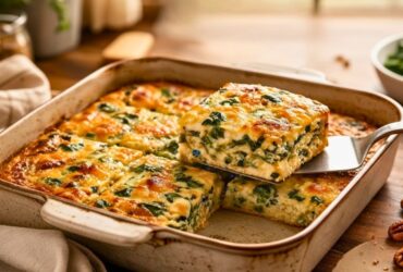Easy Spinach and Cottage Cheese Breakfast Casserole Recipe