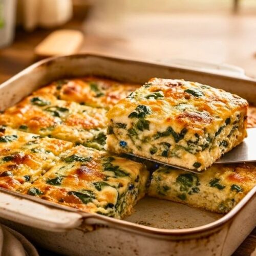 Easy Spinach and Cottage Cheese Breakfast Casserole Recipe