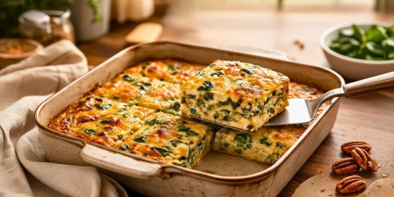 Easy Spinach and Cottage Cheese Breakfast Casserole Recipe
