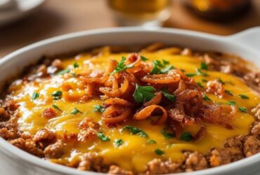 French Onion Ground Beef Rice Casserole Recipe