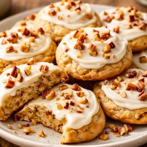 Frosted Butter Pecan Cookies Recipe