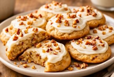 Frosted Butter Pecan Cookies Recipe