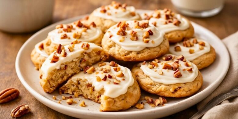 Frosted Butter Pecan Cookies Recipe