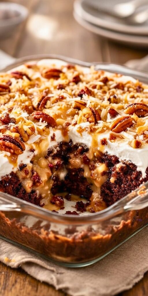 German Chocolate Poke Cake Recipe