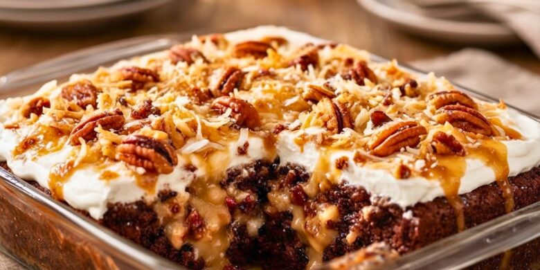 German Chocolate Poke Cake Recipe