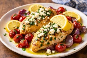 Greek Chicken with Lemon and Feta Recipe