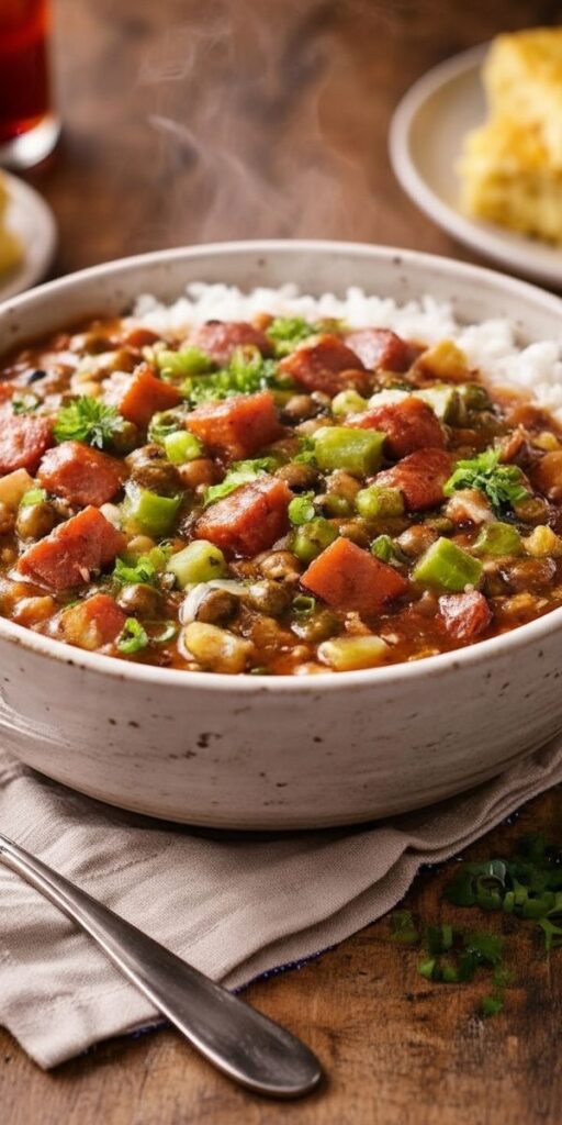 Ham Black-Eyed Pea Gumbo Recipe