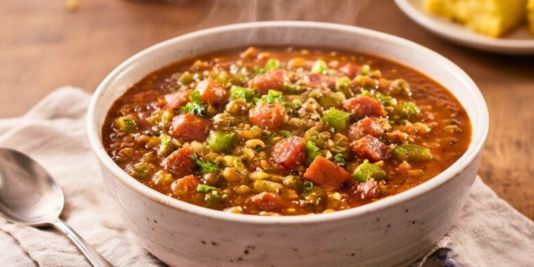 Ham Black-Eyed Pea Gumbo Recipe