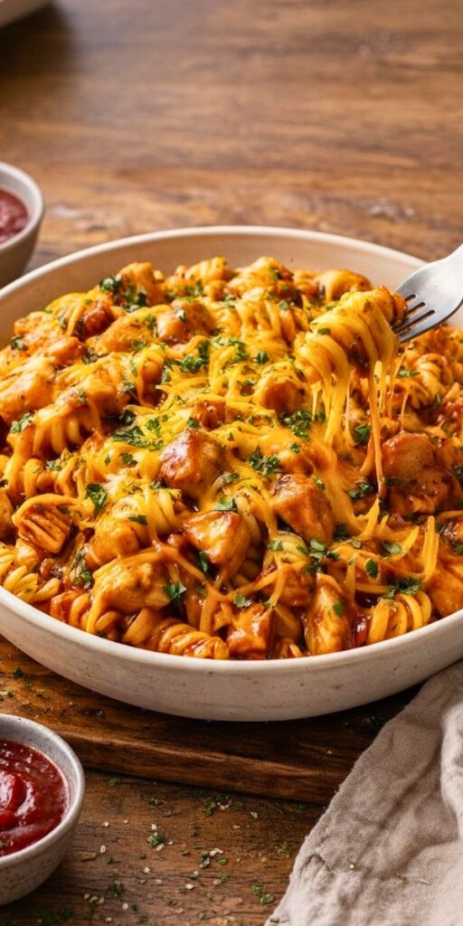 Honey BBQ Chicken & Cheddar Pasta Recipes