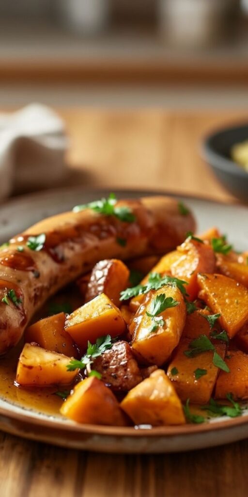 Honey Garlic Sausage Sweet Potatoes Recipe