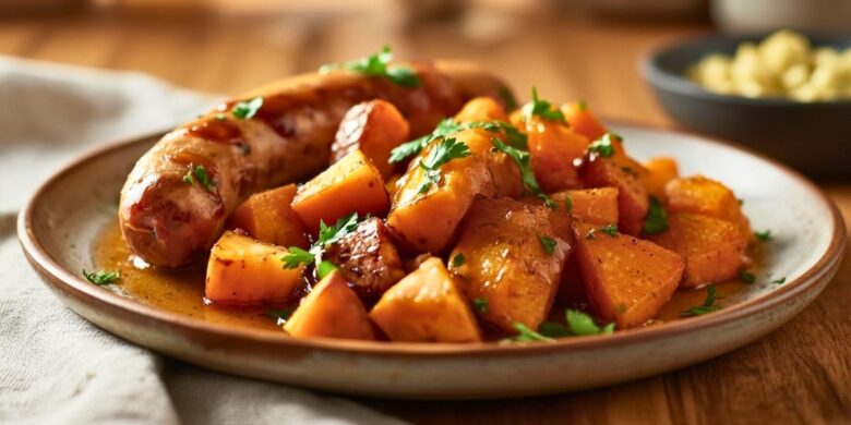 Honey Garlic Sausage Sweet Potatoes Recipe
