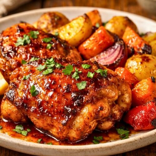 Honey Harissa Chicken Thighs Recipe