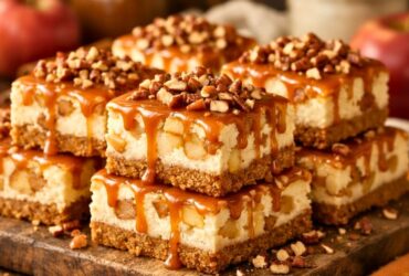Irresistible Easy Caramel Apple Cheesecake Bars for Fall Bliss