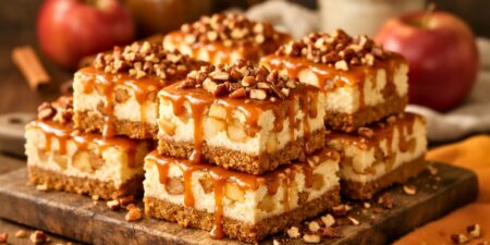 Irresistible Easy Caramel Apple Cheesecake Bars for Fall Bliss