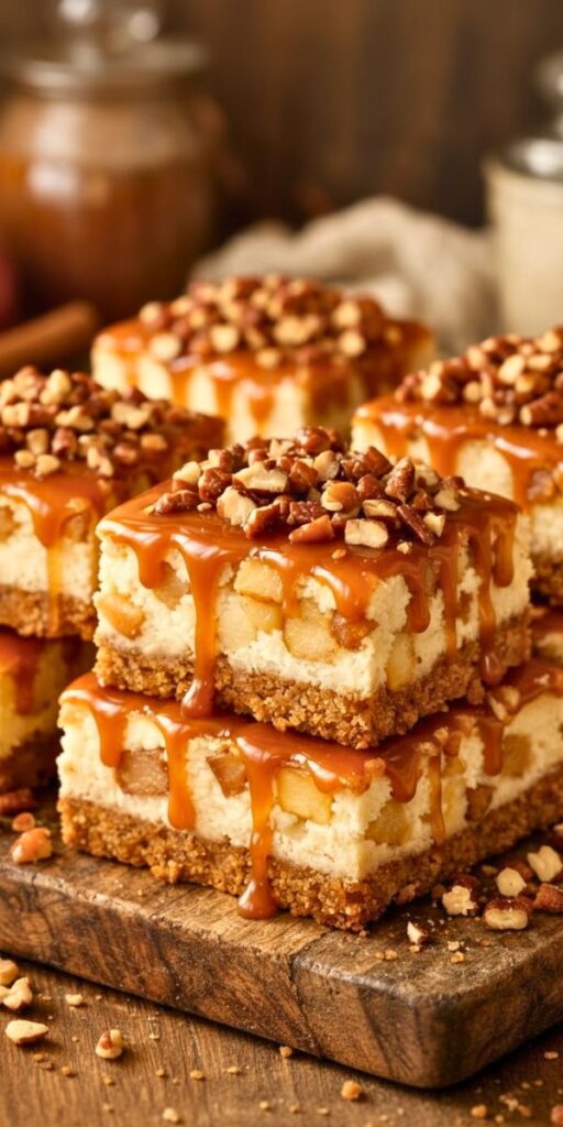Irresistible Easy Caramel Apple Cheesecake Bars for Fall Bliss