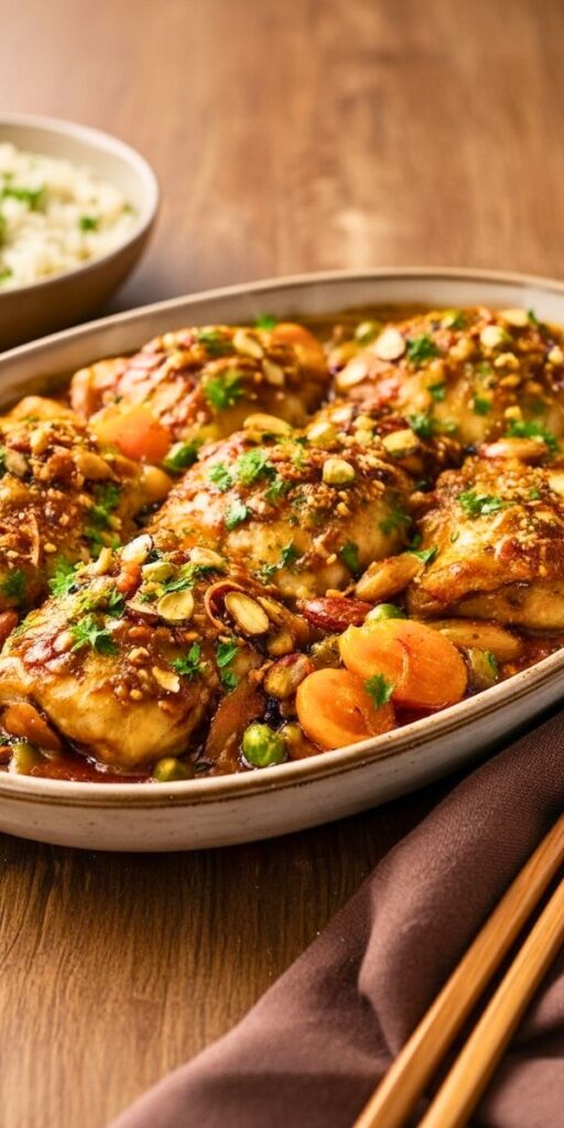 Irresistibly Juicy Persian Chicken with Apricots & Nuts Recipe