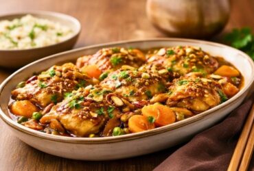 Irresistibly Juicy Persian Chicken with Apricots & Nuts Recipe