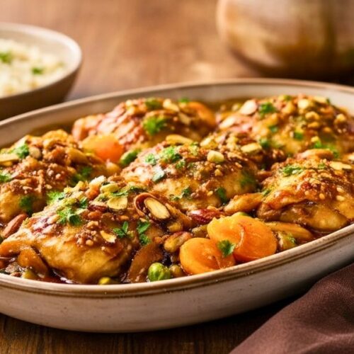 Irresistibly Juicy Persian Chicken with Apricots & Nuts Recipe