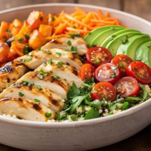 Loaded Grilled Chicken & Sweet Potato Power Bowl Recipe