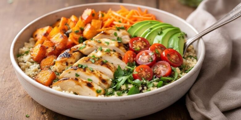 Loaded Grilled Chicken & Sweet Potato Power Bowl Recipe